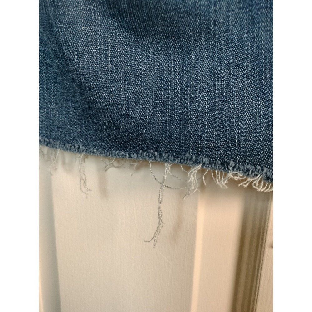 American Eagle Men's Distressed Denim Shorts 36 Patched Rip & Repair Raw Hem - Picture 11 of 16